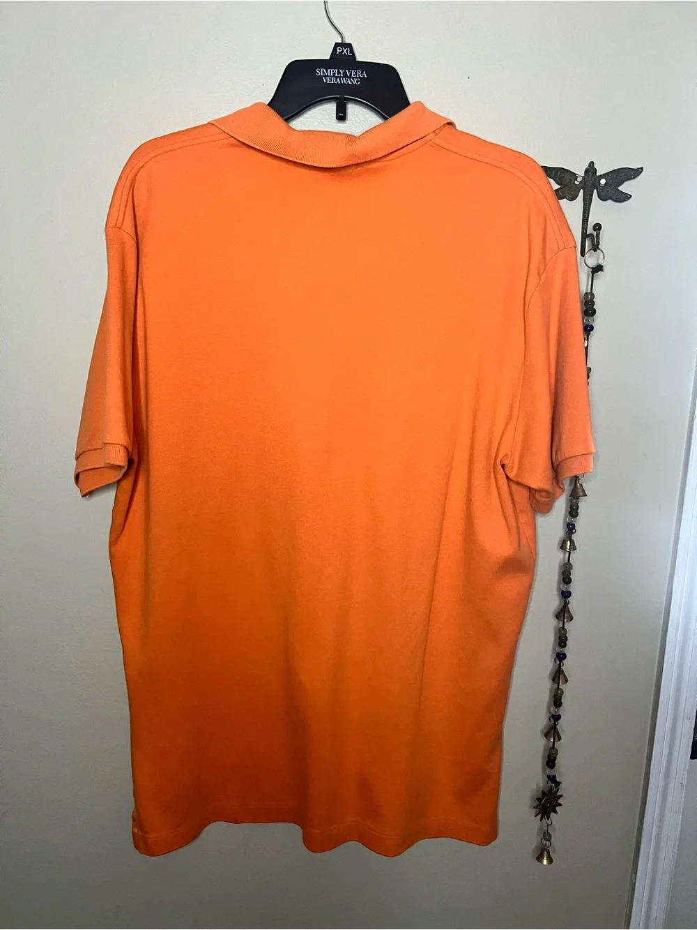 Ralph Lauren Orange Polo with Green Pony Embroidery